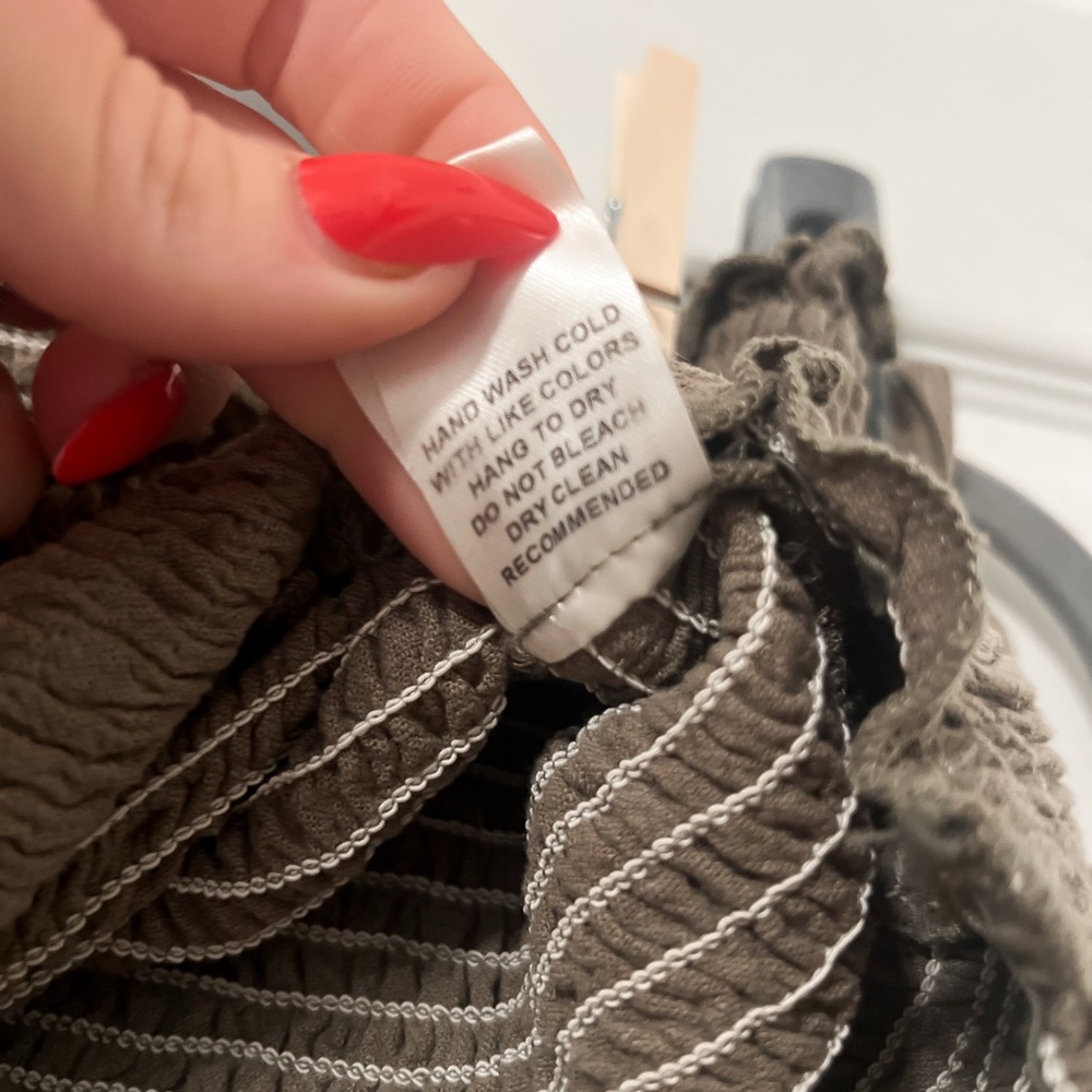 Olive Green Front Tie Crop Top + Wide Leg Pant Set by Pink Blush - Picture 11 of 11